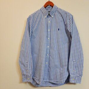 Ralph Lauren Polo Men's Classic Fit Button Down Blue Gingham Check Shirt XL